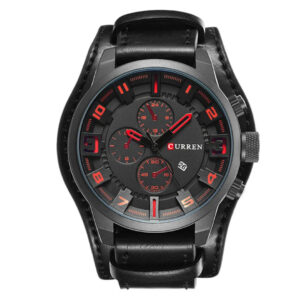 Reloj Cuero Negro Curren KREA96010401 para hombre