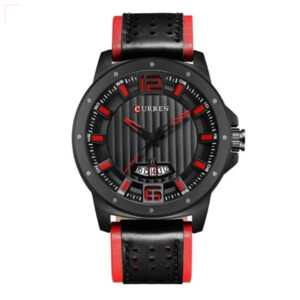 Reloj Cuero Negro Rojo Curren KREAB840104 para hombre