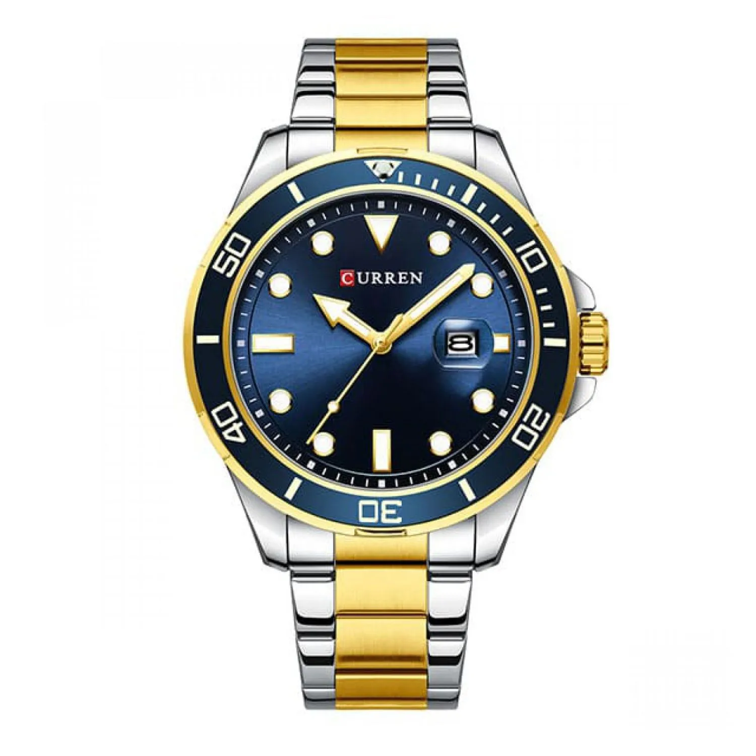 Reloj Plateado Dorado Curren KRED17192118