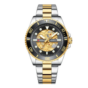 Reloj Plateado y Dorado Curren KRED371901 para hombre