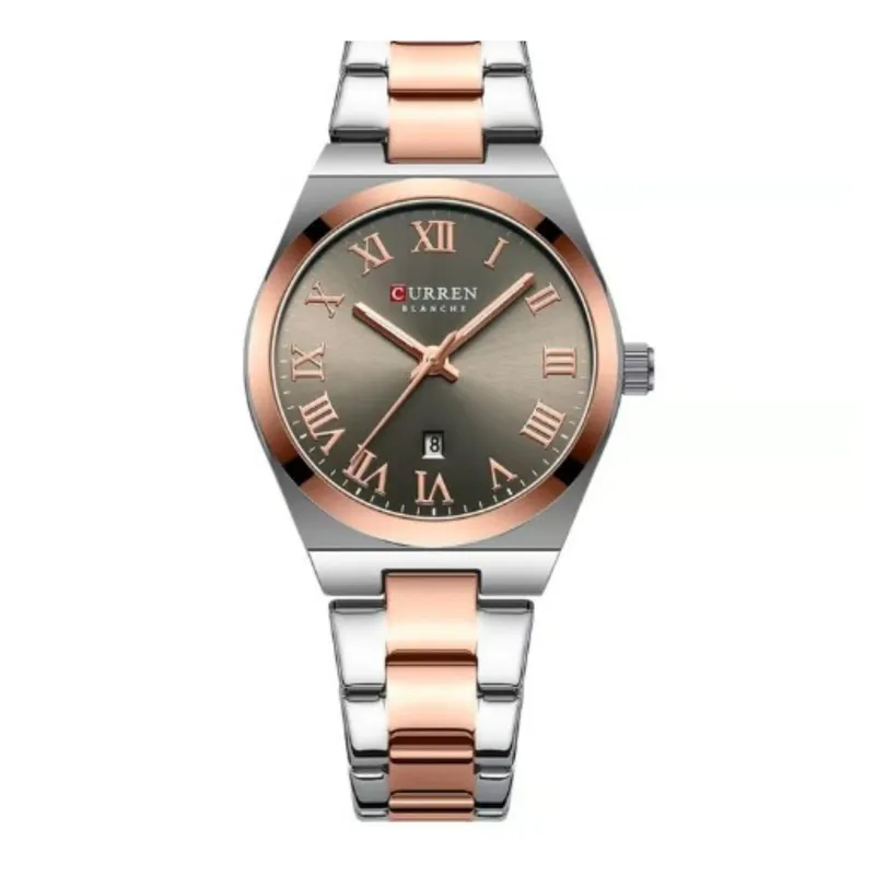 Reloj Plateado Dorado Curren KREE1406 para mujer