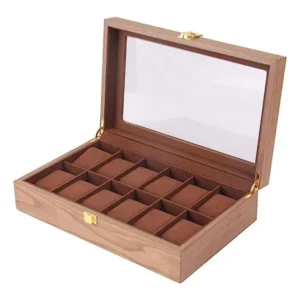 Porta Relojes de Madera para 12 Relojes o Accesorios